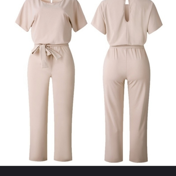 Gorgeous Apricpt colored 1piece Jumpsuit - Picture 6 of 7